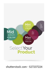 Circle abstract background, vector business brochure template