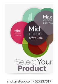 Circle abstract background, vector business brochure template