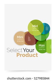 Circle abstract background, vector business brochure template