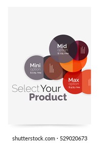 Circle abstract background, vector business brochure template