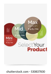 Circle abstract background, vector business brochure template