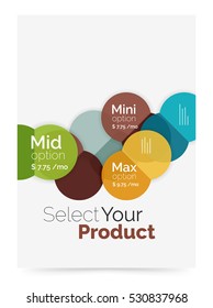 Circle abstract background, vector business brochure template