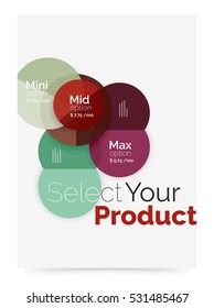 Circle abstract background, vector business brochure template