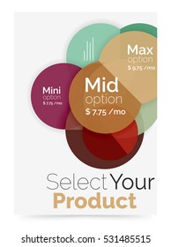 Circle abstract background, vector business brochure template