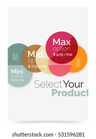 Circle abstract background, vector business brochure template