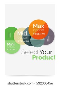 Circle abstract background, vector business brochure template