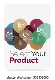 Circle abstract background, vector business brochure template