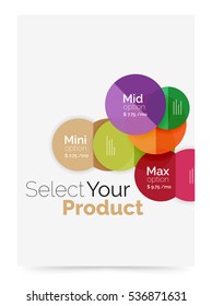 Circle abstract background, vector business brochure template