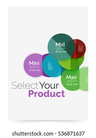 Circle abstract background, vector business brochure template