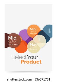 Circle abstract background, vector business brochure template