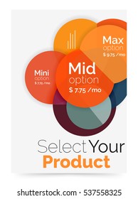 Circle abstract background, vector business brochure template