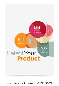 Circle abstract background, vector business brochure template