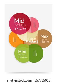 Circle abstract background, vector business brochure template