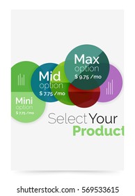 Circle abstract background, vector business brochure template