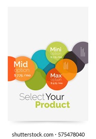 Circle abstract background, vector business brochure template