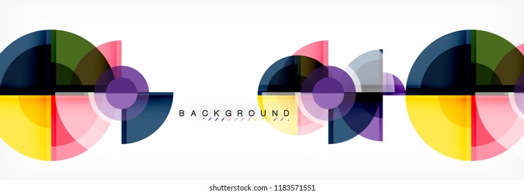 Circle abstract background, vector illustration
