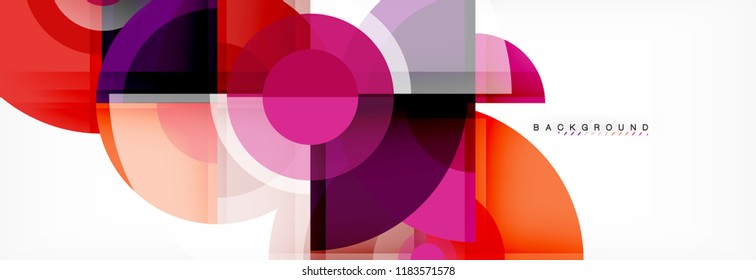 Circle abstract background, vector illustration