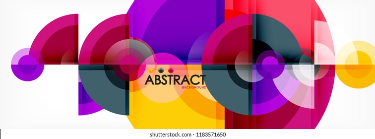 Circle abstract background, vector illustration