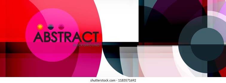 Circle abstract background, vector illustration