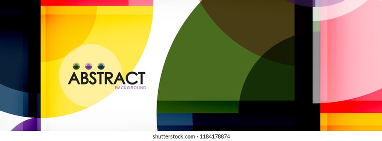 Circle abstract background, vector illustration