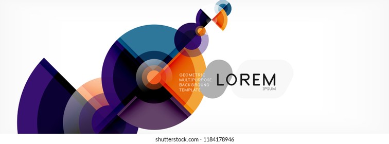 Circle abstract background, vector illustration