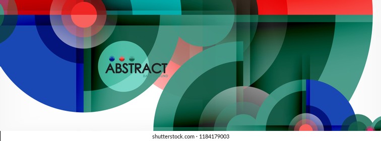 Circle abstract background, vector illustration