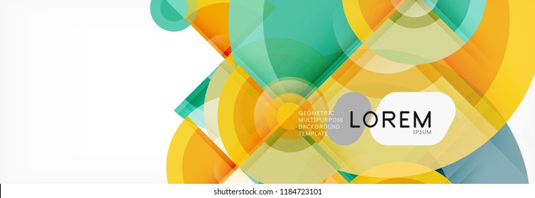 Circle abstract background, vector illustration