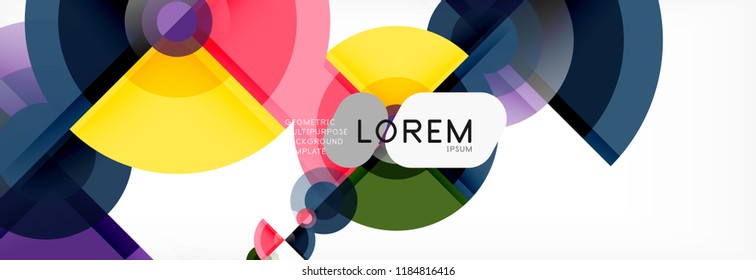Circle abstract background, vector illustration