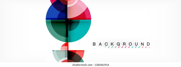 Circle abstract background, vector illustration