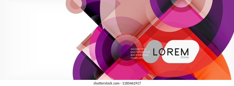 Circle abstract background, vector illustration