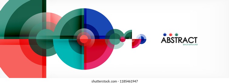 Circle abstract background, vector illustration