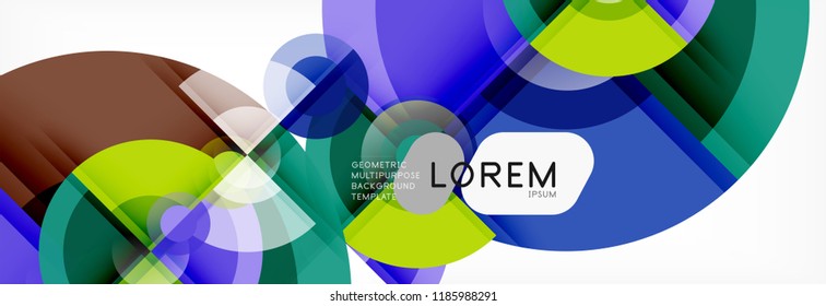 Circle abstract background, vector illustration