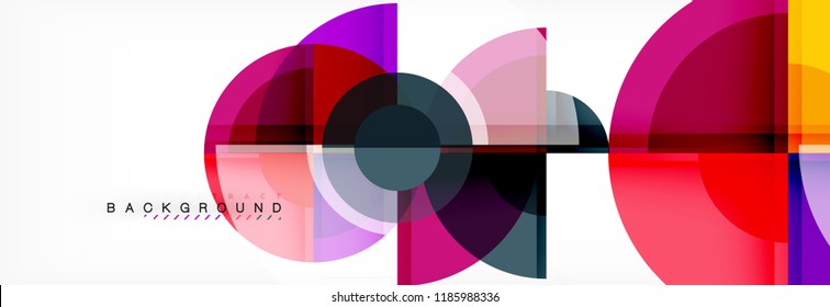 Circle abstract background, vector illustration