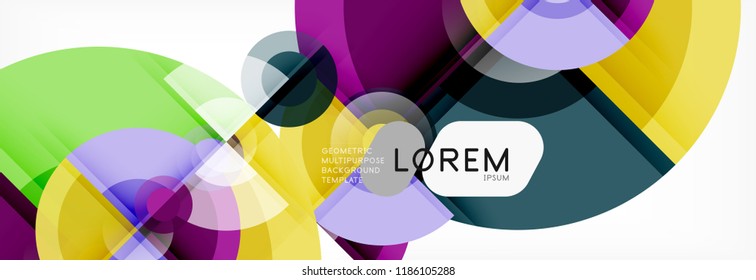 Circle abstract background, vector illustration