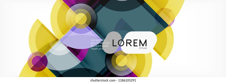 Circle abstract background, vector illustration