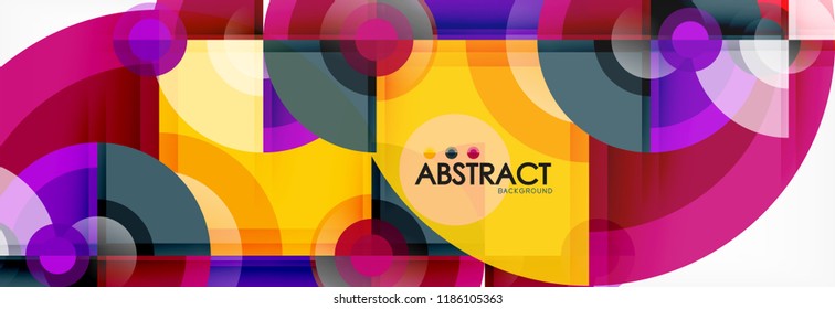 Circle abstract background, vector illustration