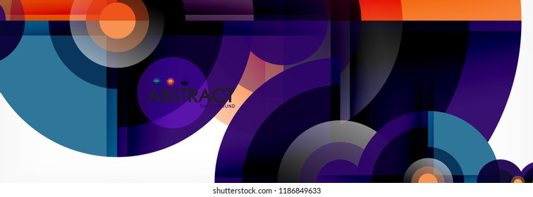 Circle abstract background, vector illustration
