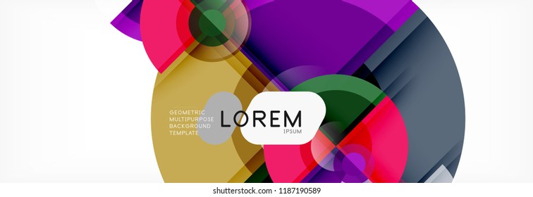 Circle abstract background, vector illustration