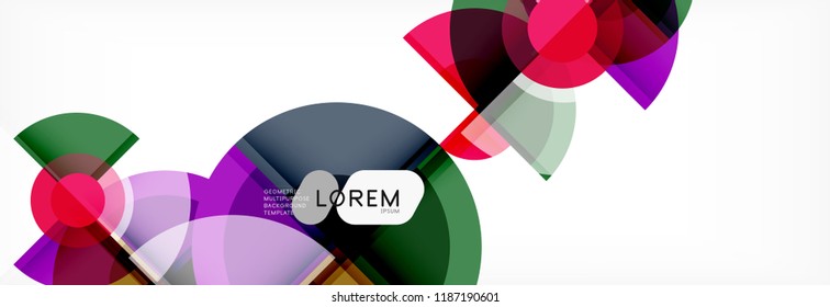 Circle abstract background, vector illustration