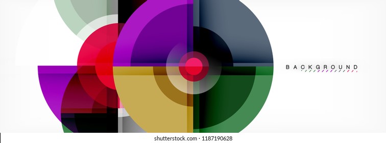 Circle abstract background, vector illustration