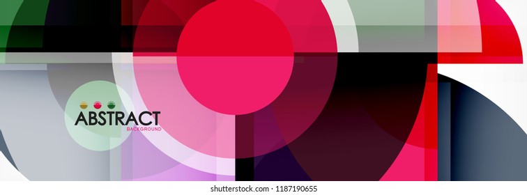 Circle abstract background, vector illustration