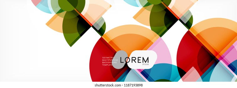 Circle abstract background, vector illustration