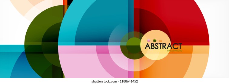 Circle abstract background, vector illustration
