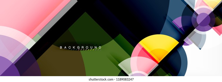 Circle abstract background, vector illustration