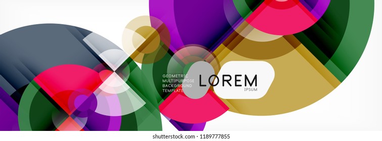 Circle abstract background, vector illustration