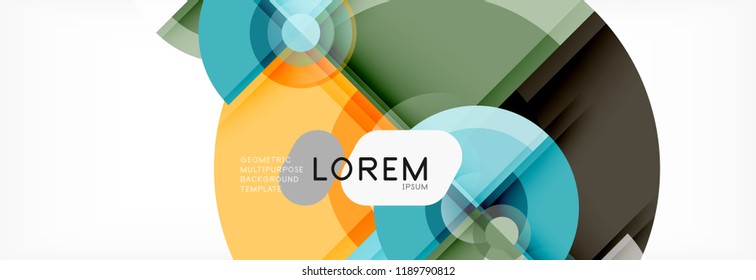 Circle abstract background, vector illustration