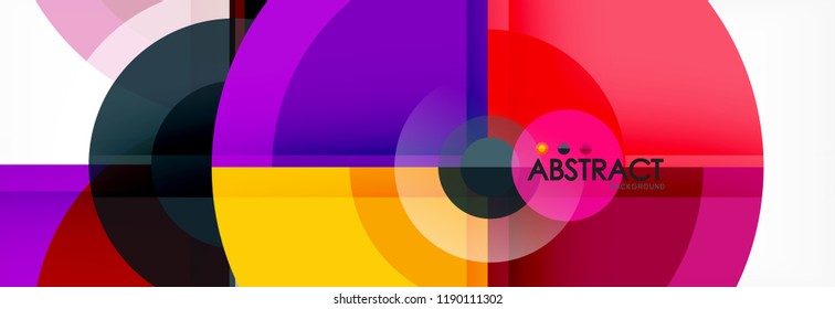 Circle abstract background, vector illustration