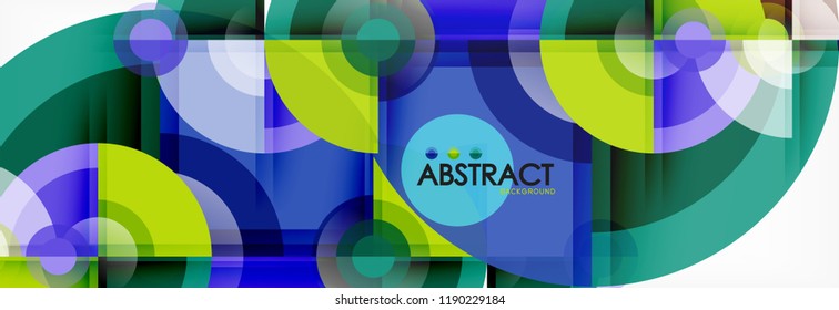 Circle abstract background, vector illustration