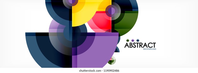 Circle abstract background, vector illustration