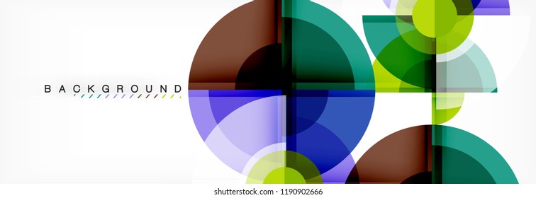 Circle abstract background, vector illustration
